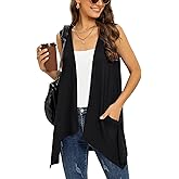 Veryoung Women's Lightweight Cardigan Casual Soft Long Sleeve Floral Knit Cardigans with Pockets High Low Hem Draped Duster