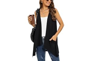 Veryoung Women's Lightweight Cardigan Casual Soft Long Sleeve Floral Knit Cardigans with Pockets High Low Hem Draped Duster