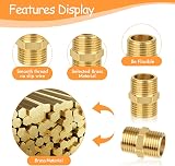 Svalor 4 Pcs 1/2in Brass Hex Nipple Connector G1/2 Male Pipe Fitting view 4