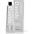 Davids Charcoal Toothpaste for Enhanced Teeth Whitening, Peppermint, Antiplaque, Flouride Free, SLS Free, Enamel Safe, Toothp