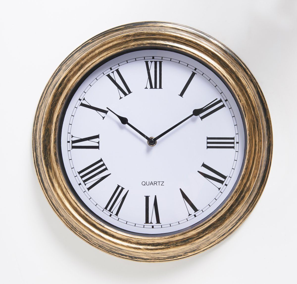Large Vintage Sttyle Antique Wall Clock Shabby Chic - Gold