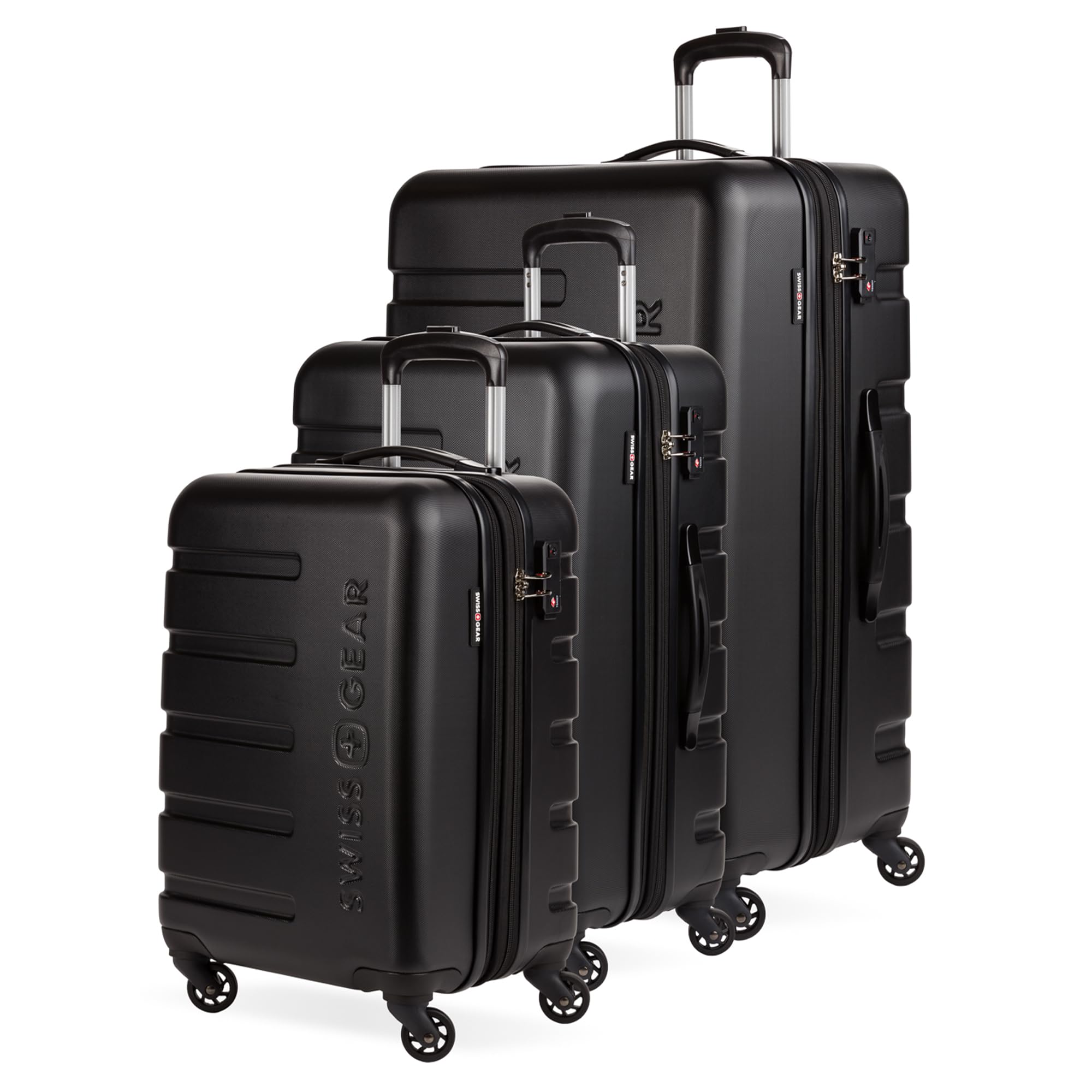 Photo 1 of ****************SINGLE LARGE SUITCASE, MISSING THE OTHERS**************
SwissGear 7366 Hardside Expandable Luggage with Spinner Wheels, Black, (19/23/27)