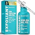 Beautiste 30 DAY MIRACLE AHA 30% + BHA 2% Peeling Solution - Clinical Strength Liquid Exfoliant for Dark Spots, Blackheads & Clogged Pores - Resurfacing Salicylic Acid Serum & Chemical Peel for Face