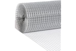 Nueve Deer Hardware Cloth 1/2 inch 48 x 100 Ft 19 Gauge - Hot Dip Galvanized After Welding - Chicken Wire Fencing Gopher Wire Mesh Roll Garden Fence Wire Mesh Fence