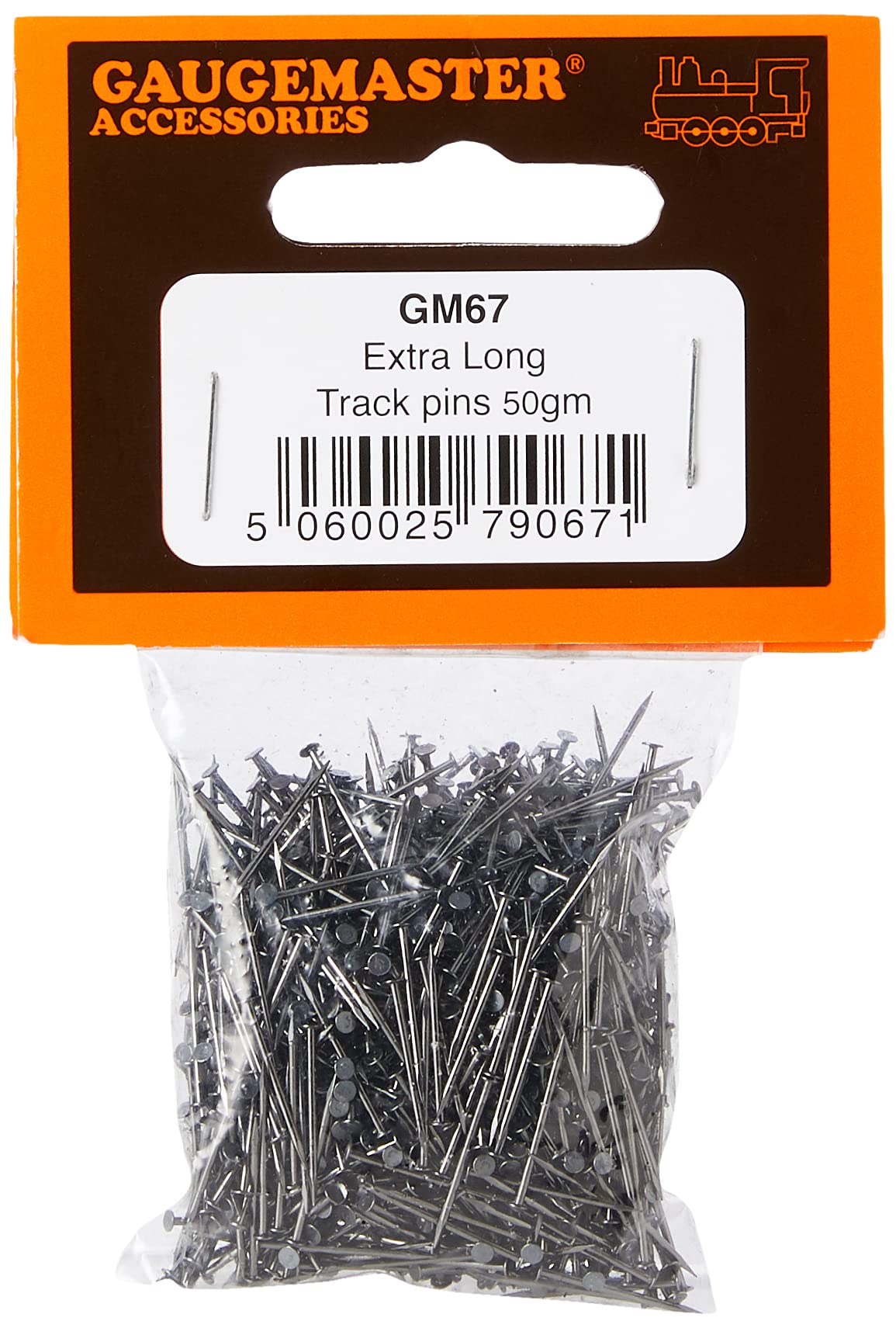 Gaugemaster GM67 Track Pins 15mm Extra Long (50g), Black