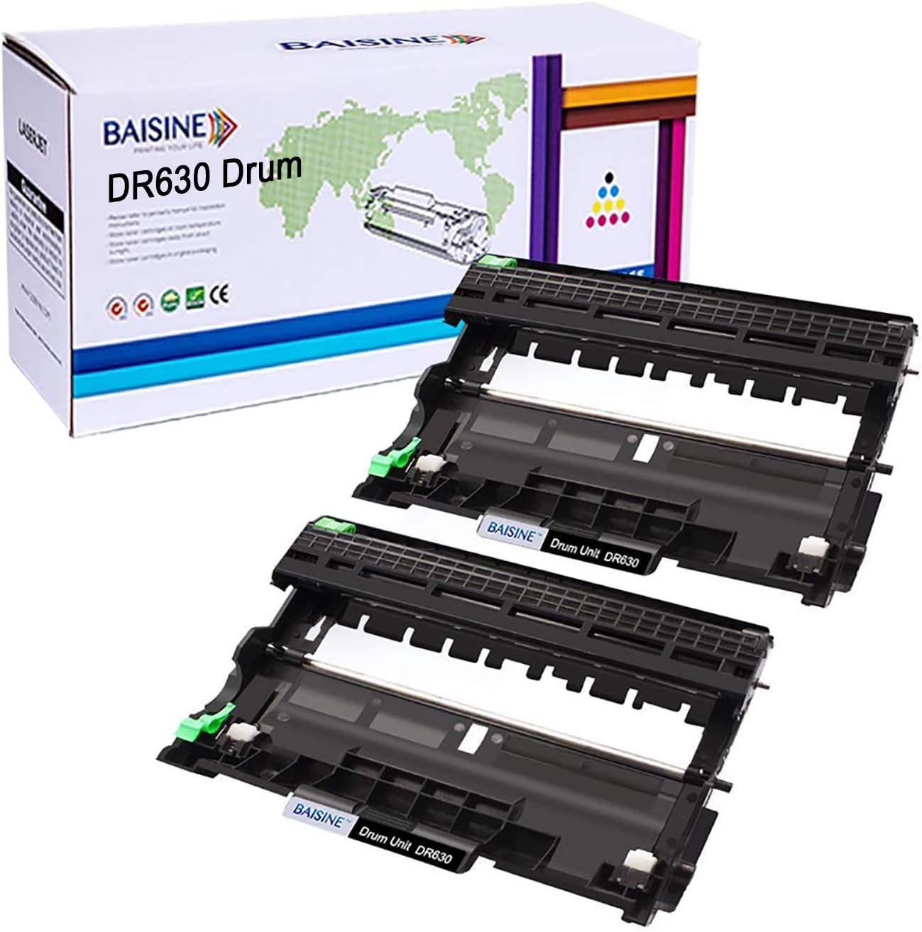 BAISINE HL-2380DW Compatible Drum Unit DR630 Replacement for Brother DR-630 DR630 for HL-L2300D HL-L2340DW HL-L2320D MFC-L2720DW DCP-L2540DW MFC-L2740DW HL-L2360DW MFCL2685DW MFCL2700DW (2-Pack)