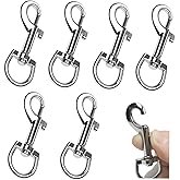 MCSDFN 6 Pcs Swivel Eye Bolt Snap Hooks 3.2 Inch Zinc Alloy Single Ended Flag Clips Trigger Bolt Hooks Swivel Snaps for Diving, Pet Leash, Key Chain, Flag, Clothes Line