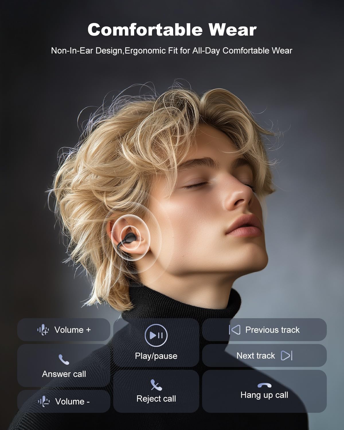 AI Translation Earbuds Real Time, 163 Languages & Accents Translator Ear Buds Audífonos Traductores Inglés Español Open Ear Earbuds Wireless Headphones for Travel Business Learning