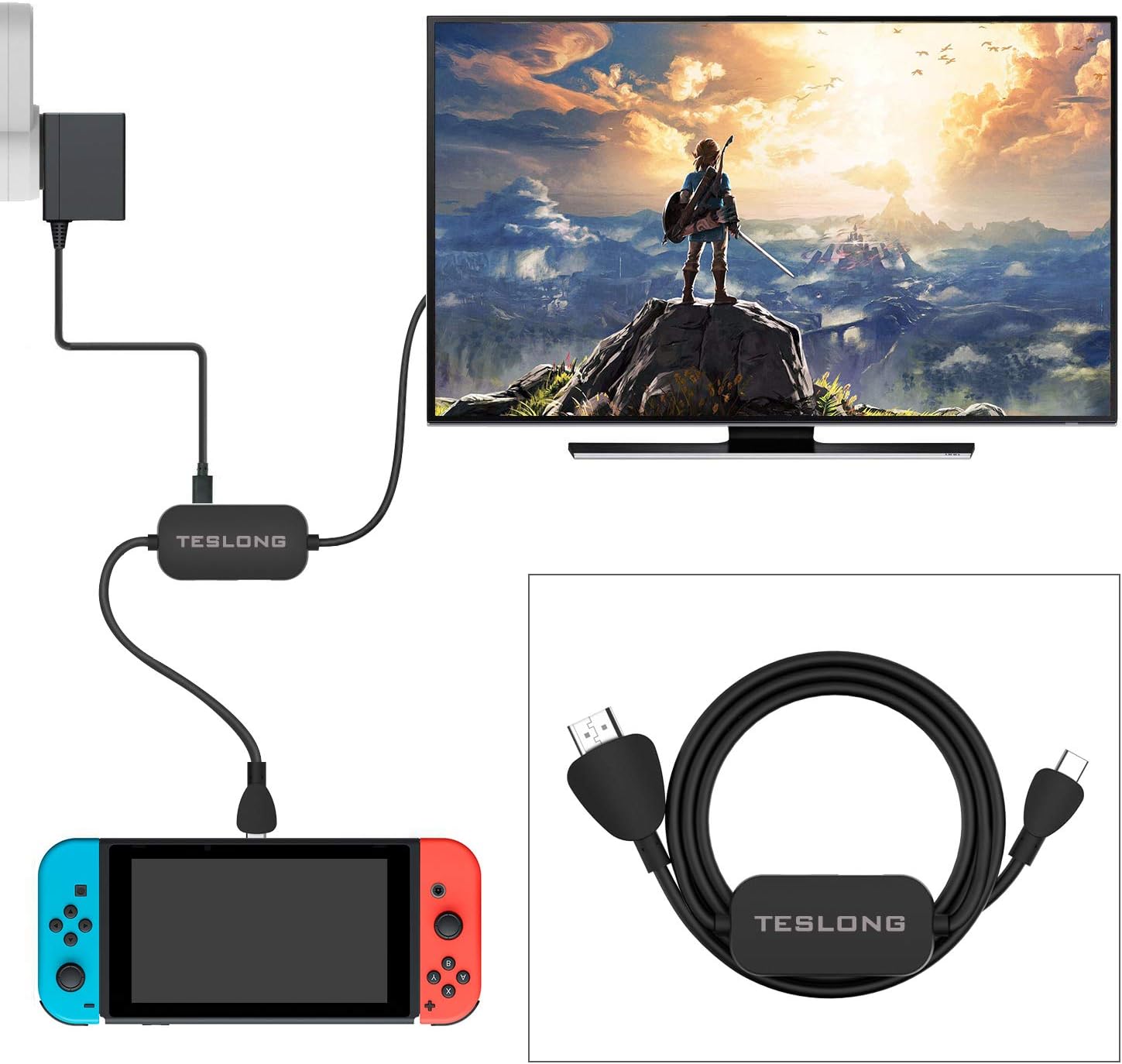 Type C to HDMI Cable，Teslong CH100 USB C to HDMI Cable Amazon.co.uk