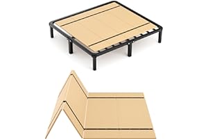 Imperius Foldable Box Spring, Bunkie Board, Bed Support Slats, Bed Boards for Under, Full 60 x 48 in