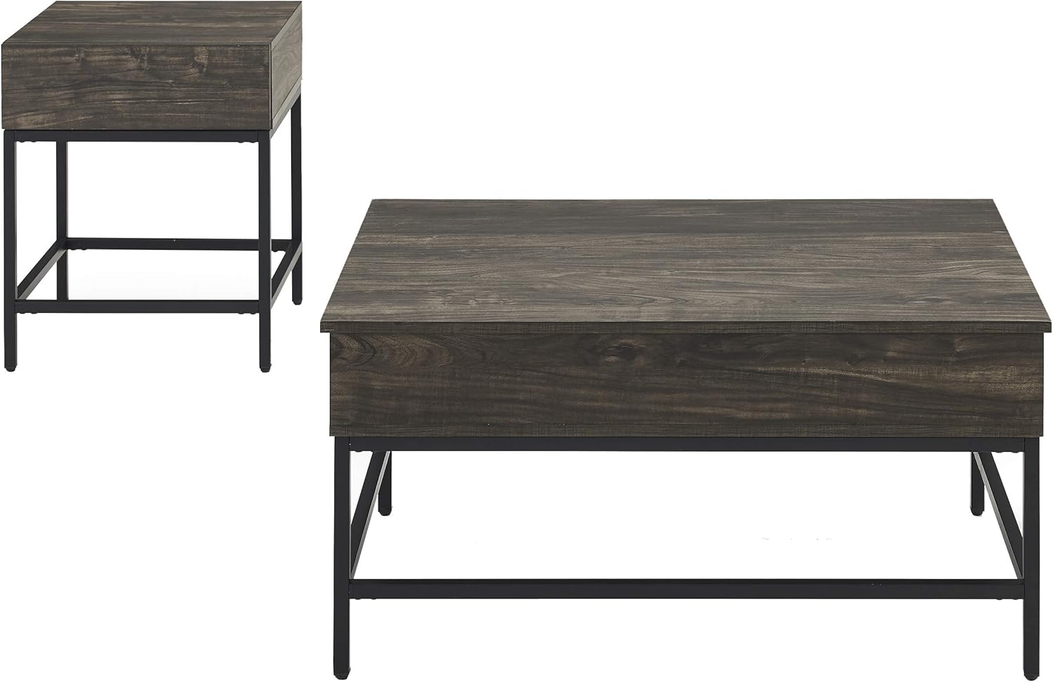 Crosley Furniture Jacobsen Living Room Set, 2-Piece (Coffee & End Table), Brown Ash: Furniture & Decor