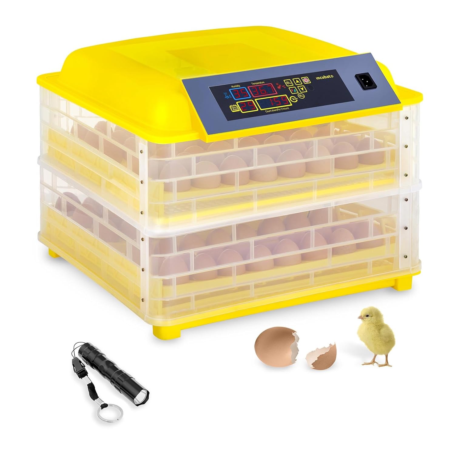 Incubato Egg Incubator Egg Hatcher IN96DDI (96 Eggs, Incl. Egg Candler