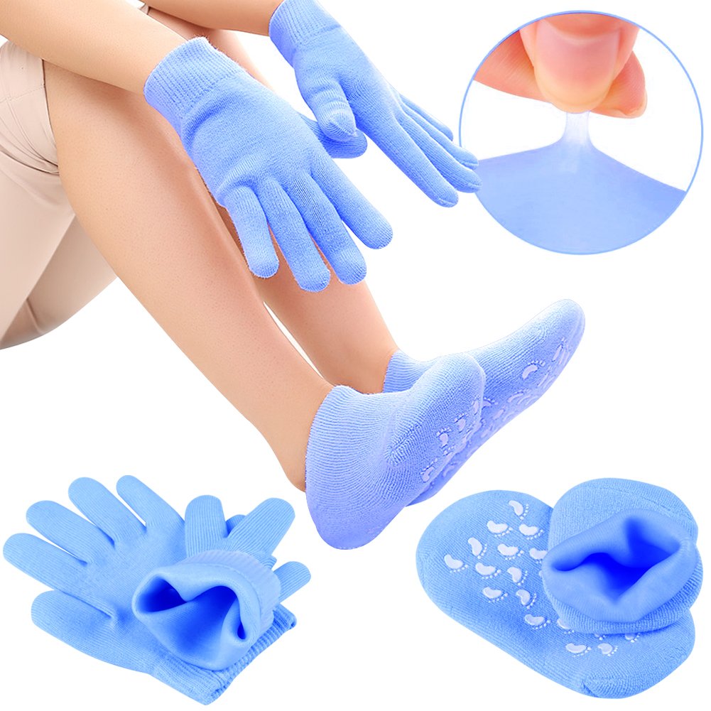 Gel Moisturizing Spa Gloves and Socks Set Repair Heal Eczema Cracked