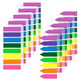 (2000 Pcs) Translucent Bright Sticky Tabs and Arrow Flags for Notebooks | [8 Colors, 10 Sets]Page Markers, Small Sticky Notes Flags, Fluorescent Index Tab Stickers