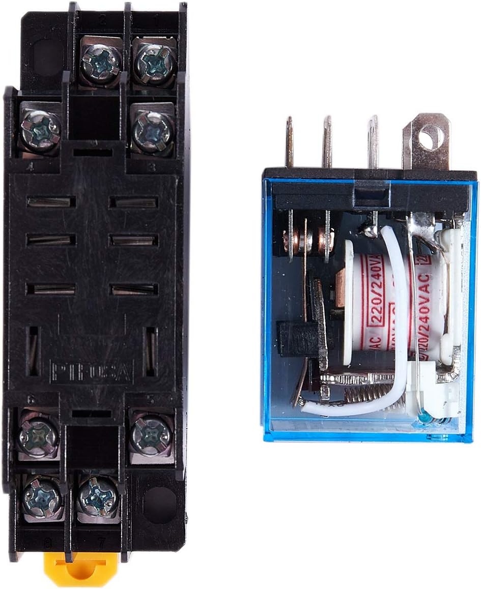 BMYUK LY2NJ HH62P-L JQX-13F 220V AC Coil DPDT Power Relay 8 Pin w ...