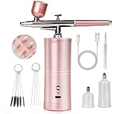 SAVILAND Pro Airbrush Set: 25 PSI Upgrad Rechargeable Nail Airbrush with 0.3mm Nozzle & Dual Modes - Salon-Grade Tool for French, Ombre Nail Art & Makeup