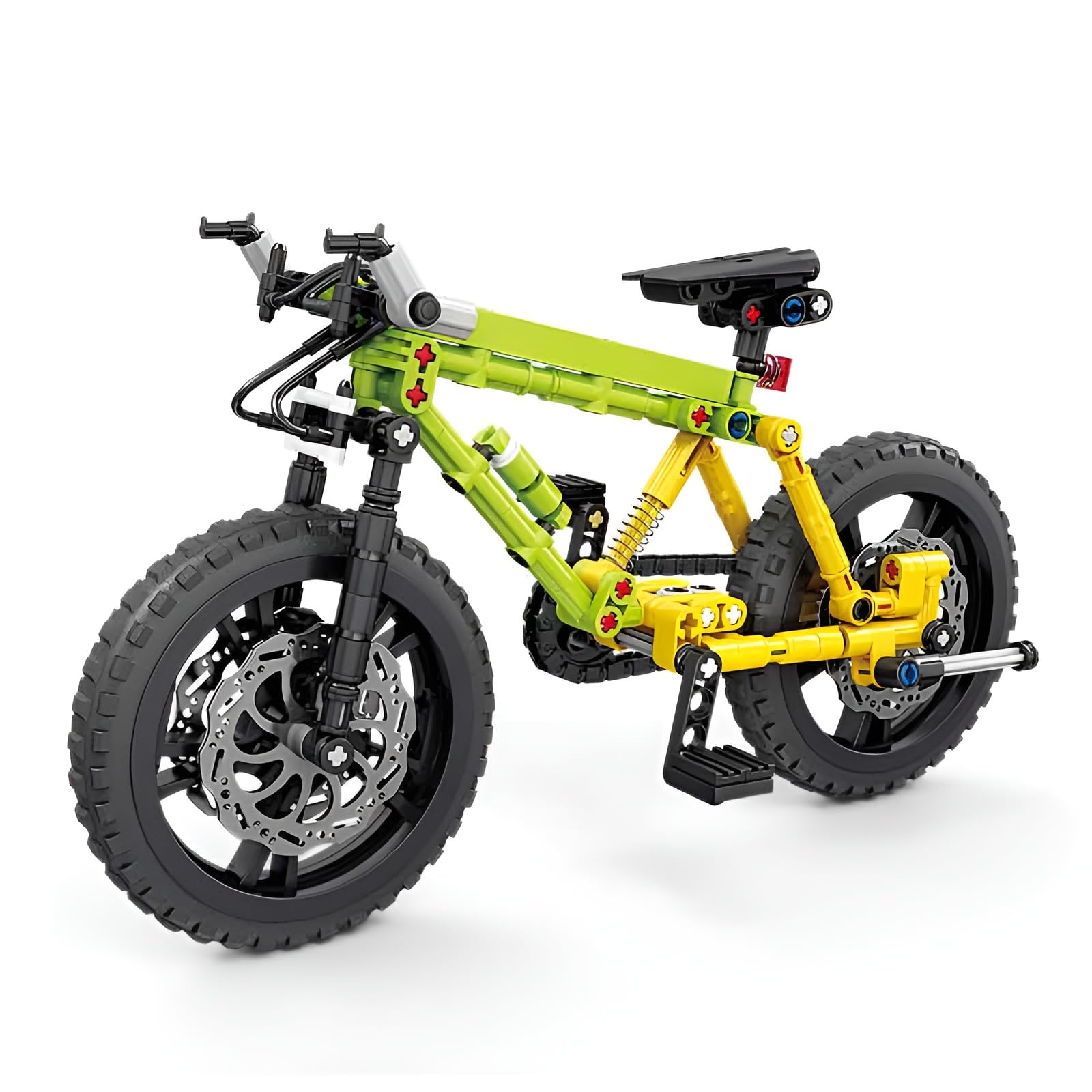 Fuleying Bicycle Building Blocks Model, 220 PCS Mountain Bike Building Bricks Set, Mountain Bike Model Building Set, Construction Toy Bike Home Office Decor Display (Green) — image 1