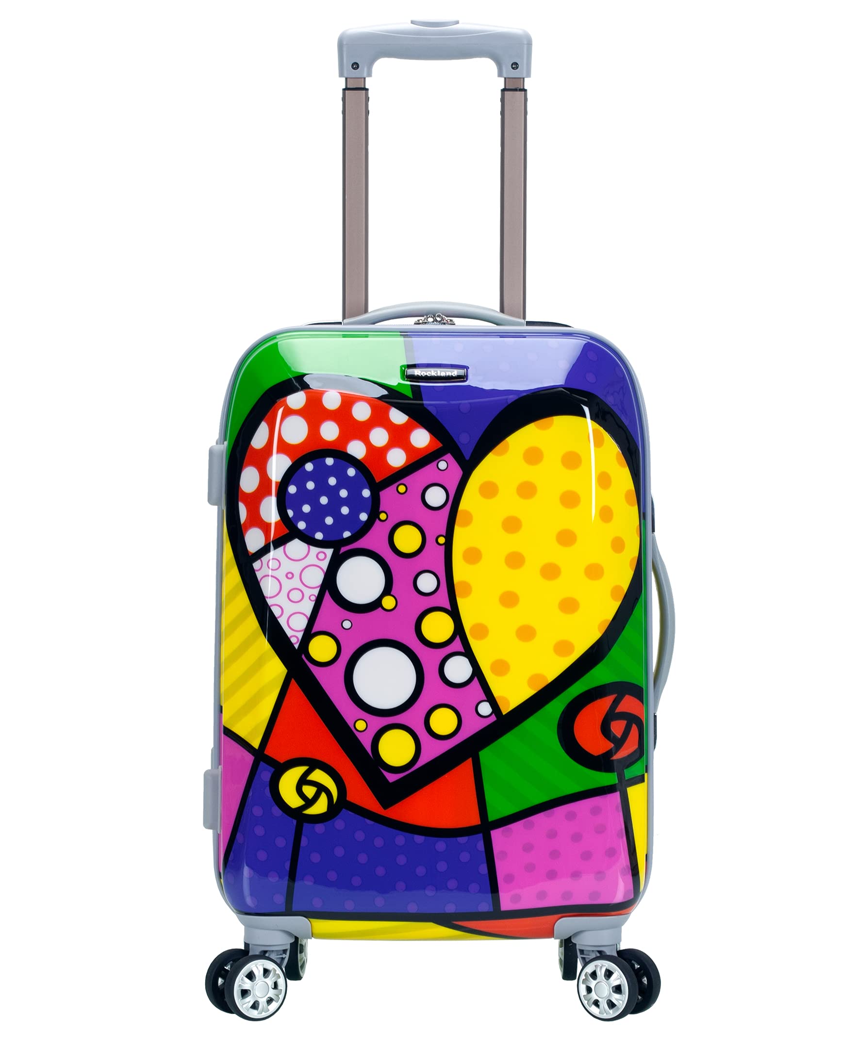 Rockland Departure Hardside Spinner Wheel Luggage, Heart, 2-Piece Set (20/28)