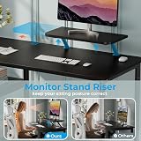 GreenForest GreenForest Computer Desk with Monitor Stand 100cm Black view 4