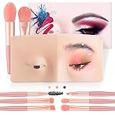 Laokiiy Makeup Practice Face Board, 3D Realistic Silicone Make up Mannequin Face,Eye Make Up Practice Board is Perfect Aid to Practicing Makeup for Beginners and Professional Artists(Yellow)