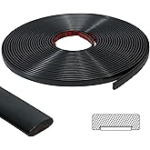 ZOWZOW 9.8Ft Peel and Stick Molding Trim, Self Adhesive Flexible Wall Trim for Edges, Borders, Windows, Backsplash & Baseboard, Waterproof Decorative PVC Strip Matte Black (W:0.4", T:0.1")