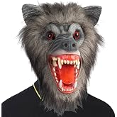 PartyHop Werewolf Mask Scary Latex Full Head Scary Horror Mask Fancy Dress for Halloween Carnival Costume Party