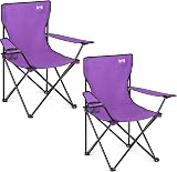 Trail Outdoor Leisure Trail Folding Camping Chair 2 Pack Purple 100kg