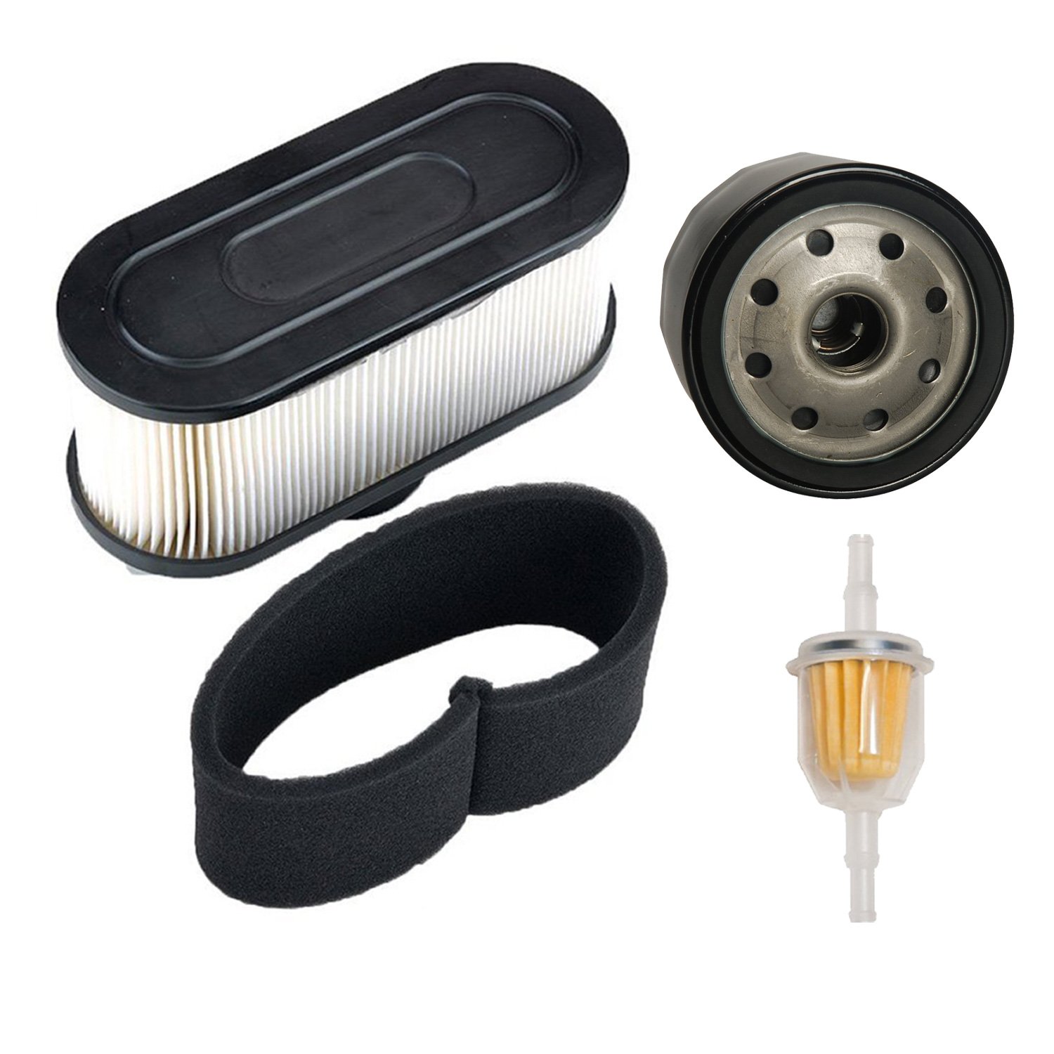 OxoxO Oil Filter Fuel Filter with Air Pre Filter Compatible with Kawasaki FR651V FR691V FR730V FS481V FS541V FS600V FS651V FS691V FS730V 4-Cycle Engine (1 Set)