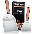PURPLEBIRD Extra Large Grill Spatula Set Stainless Steel Smash Burger Spatula Kit, 5.5 x 5 inch BBQ Griddle Spatula and Grill