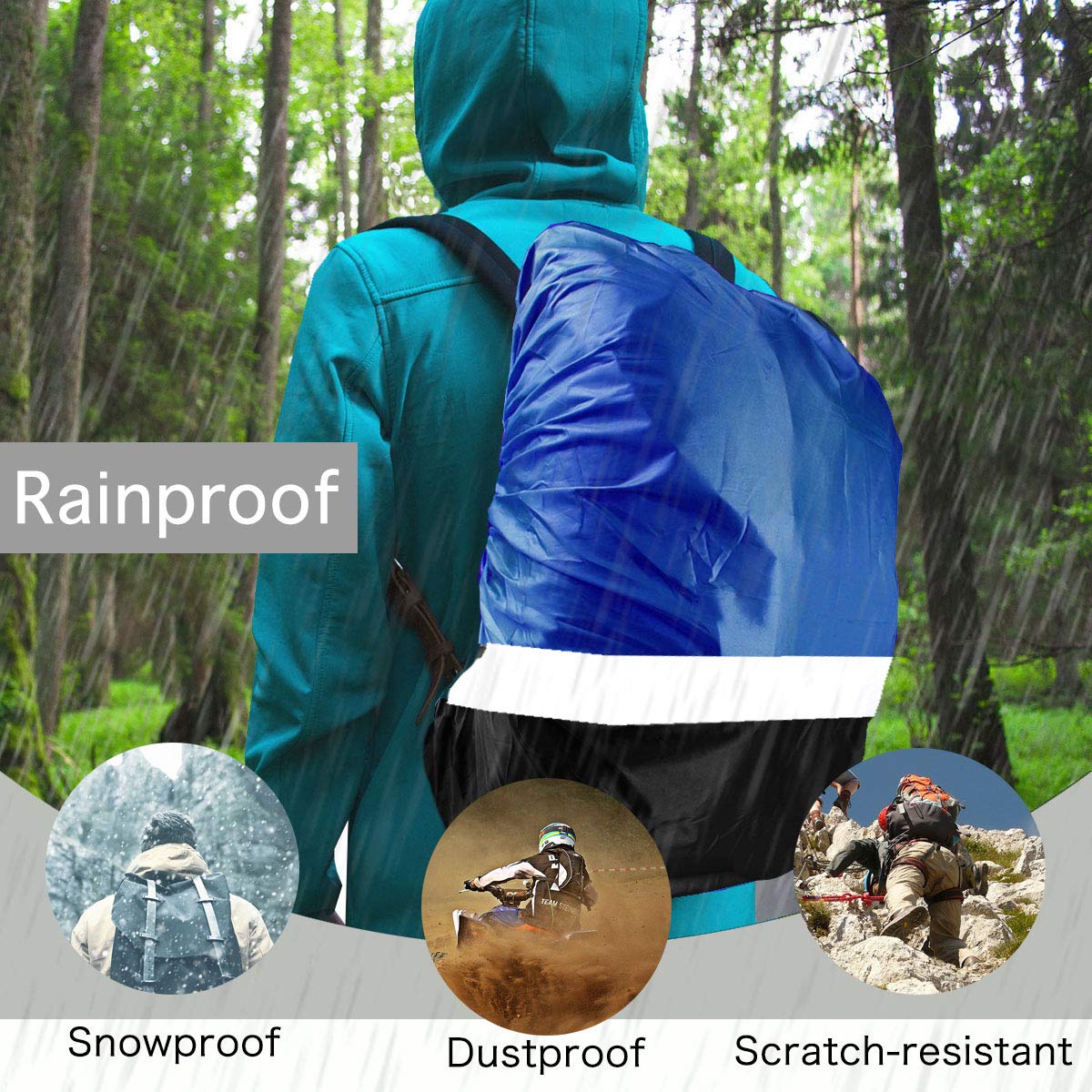 Frelaxy HiVisibility Backpack Rain Cover with Reflective Strip 100