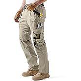 IGOLUMON Men's Stretch Tactical Work Pants, Breathable Ripstop Cargo Pants with 15 Pockets, Construction EDC Hiking Pants