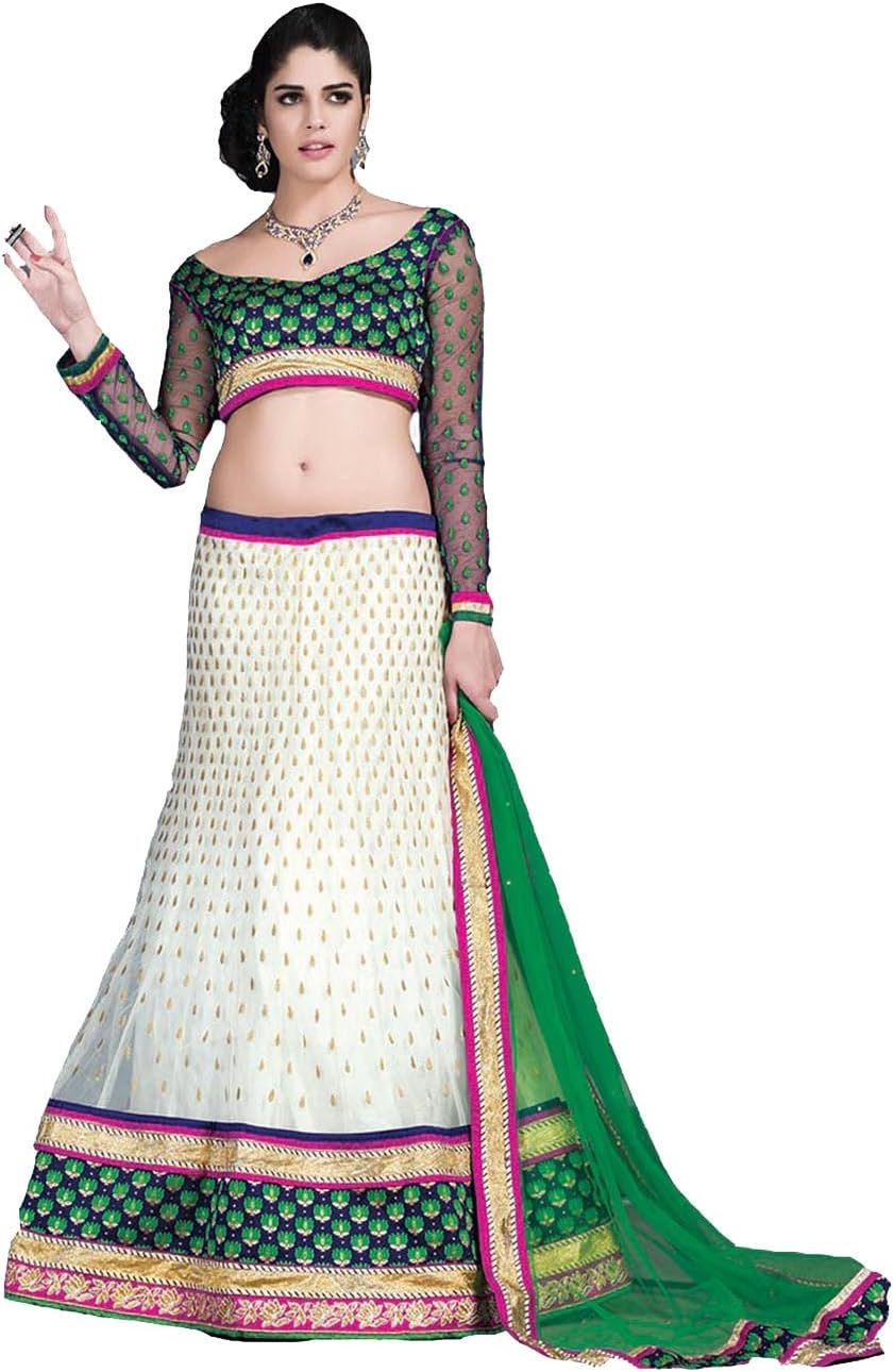 FourCorners2013 Indian Women Party wear Designer Green Lehenga Choli