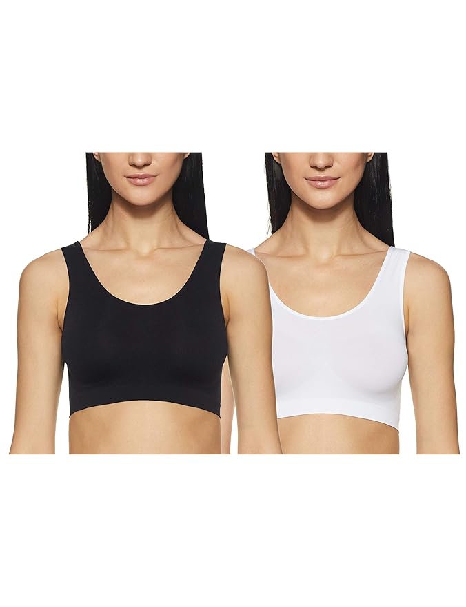 Buy Marks & Spencer Women's Crop Top Non Padded Non Wired Bra(Pack of 2