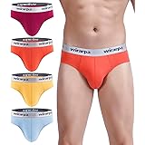 wirarpa Men's Cotton Stretch Underwear Support Briefs Wide Waistband Multipack