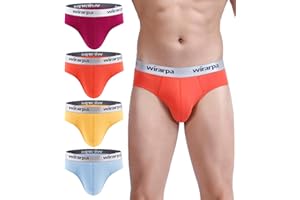 wirarpa Men's Cotton Stretch Underwear Support Briefs Wide Waistband Multipack