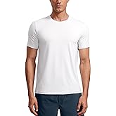 CRZ YOGA Mens Short Sleeve Shirts Quick Dry Workout Classic Fit T-Shirt Casual Daily Comfy Tee Tops