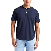 Buffalo David Bitton Mens Short Sleeve Cotton Henley T-Shirt Regular Fit