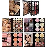 Beteligir All In One Makeup Gift Kit - Ultimate Color Combination for Women Full Kit 48 Eyeshadow, 12 Lip Gloss, 6 Blusher, 6 Concealer, 6 Highlighter, 78 Colors Makeup Palette Cosmetics Kit (A)