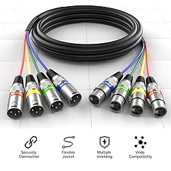 EBXYA 6ft 4 Channel Snake - Premium XLR Male to