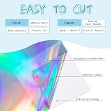 VINYL FROG Holographic Chrome Craft Vinyl Roll 12x60 in Rainbow Spectrum view 2