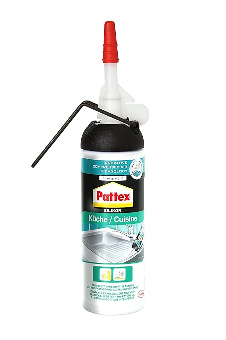 Pattex PKSKT Küchen Silikon Spender, einfache Anwendung ohne Kartusche