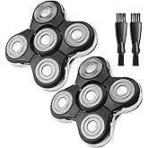 Balder Pro Replacement Head Compatible with Remington Balder Pro Head Shaver XR7000, 2 Pack Remington Shaver Replacement Heads, 2 Cleaning Brush