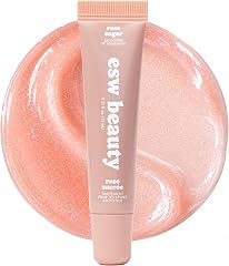 ESW Beauty Rose Sugar Smoothie Lip Gloss & Hydrating Treatment for Lips | Pink Shimmer Tint & Glossy Finish with Shea Butter 