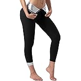 QZSH Sauna Pants Women Sweat Capris Slimming Leggings,Mesh Crotch,High Waist Workout Body Shaper Suits