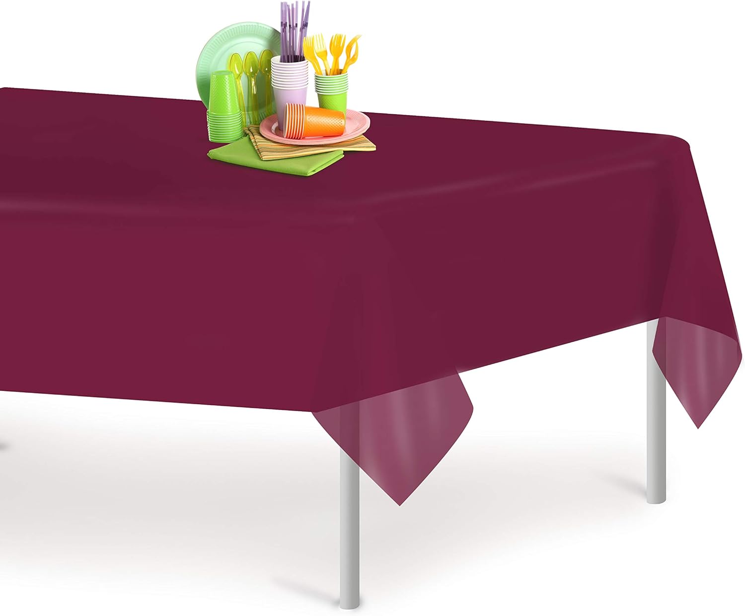 Best maroon and gold plastic table cloth