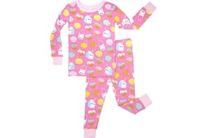 Little Sleepies Two-Piece Pajama Set for Boys & Girls, Soft Viscose from Bamboo Toddler Pajamas for Kids, Family Matching PJs
