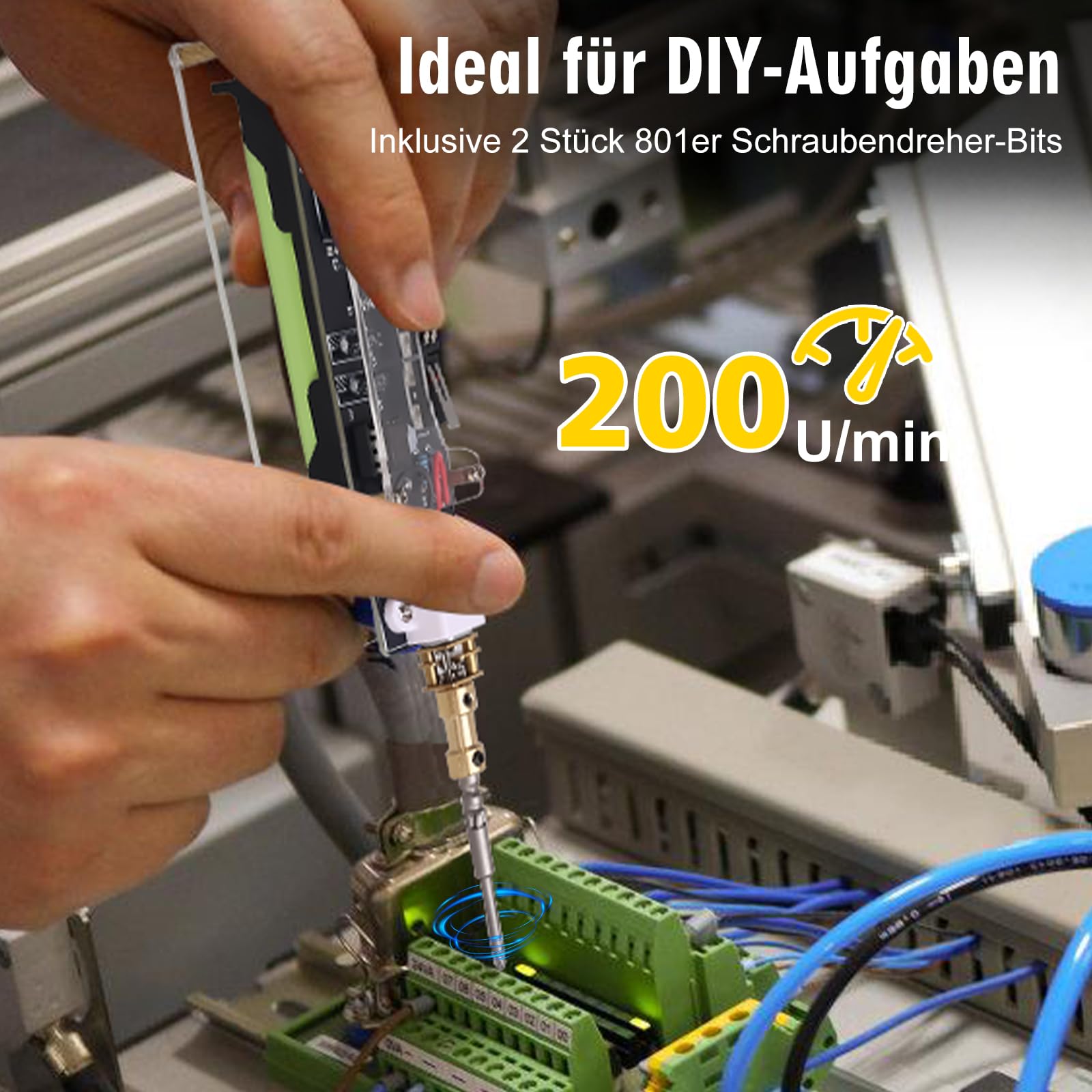 Mini Elektro Schraubendreher Löt Bausatz, ElektoLoter DIY Hand- Elektroschrauber Lötbausätze mit 2 Schrauberbits, STEM Elektronik Bausatz für Zuhause, Schule Lernen 4