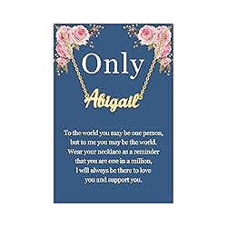 SANNYRA Abigail Name Necklace Personalized 18K Real
