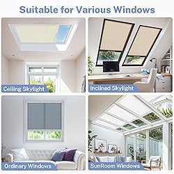 UrMoon Skylight Shades for Ceiling Window Easy