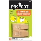 PROFOOT Toe Straight Hammertoe Wrap, Toe Straightener to Realign Overlapping or Crooked Toes, Hammer Toe Corrector for Women &amp; Men, Non-Bulky, One Size Fits All, 1 Pair